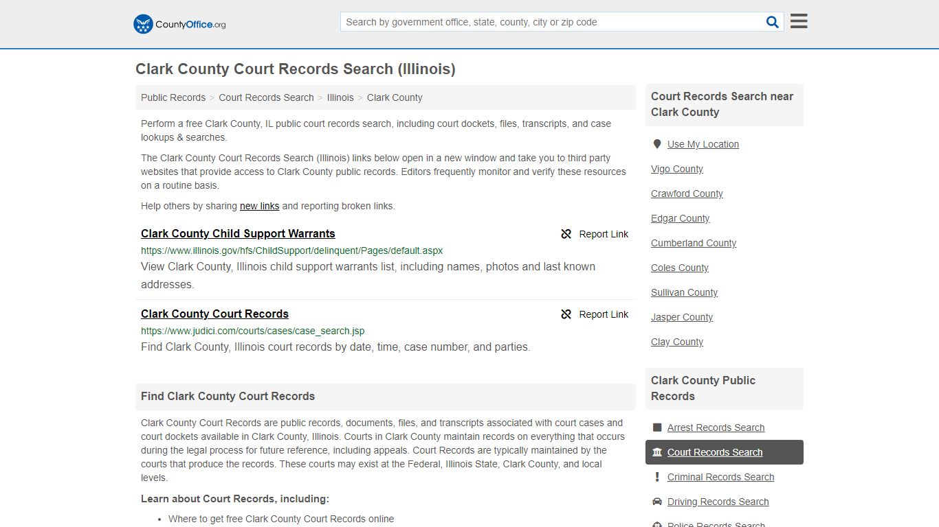Court Records Search - Clark County, IL (Adoptions ...